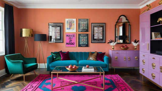 Deep, Saturated Colors in Interior Design 2025: How Accent Artworks and Pillows Set the Mood
