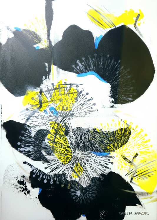 Abstract art Woman under lase. Danuta Lasnord art