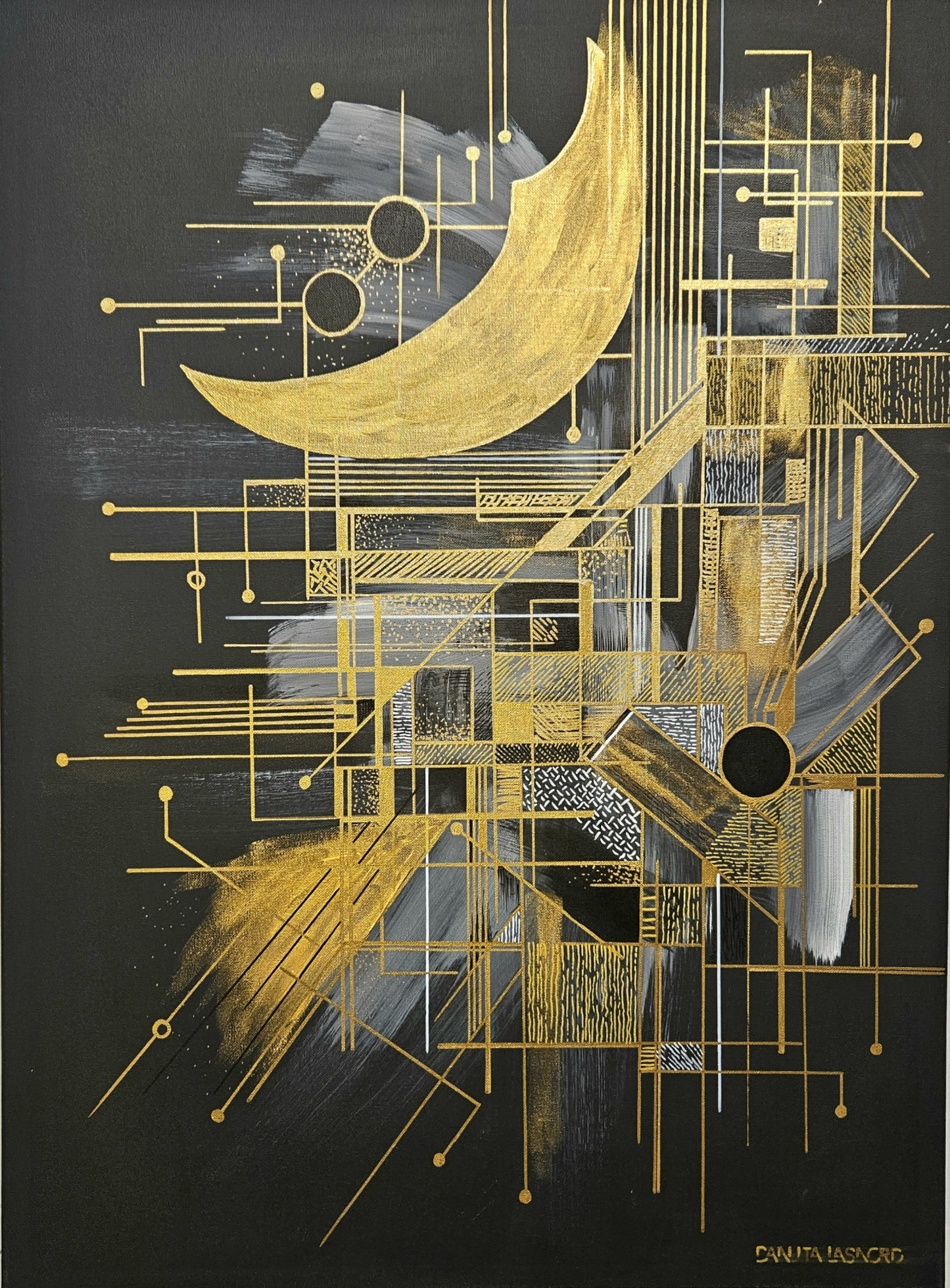Abstract painting Energy. Danuta Lasnord art