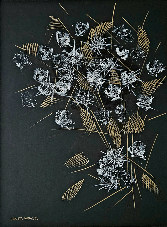 Abstract painting Flowers. Danuta Lasnord art