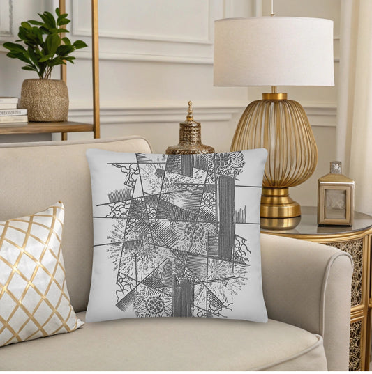 grey square pillow for cozy modern home