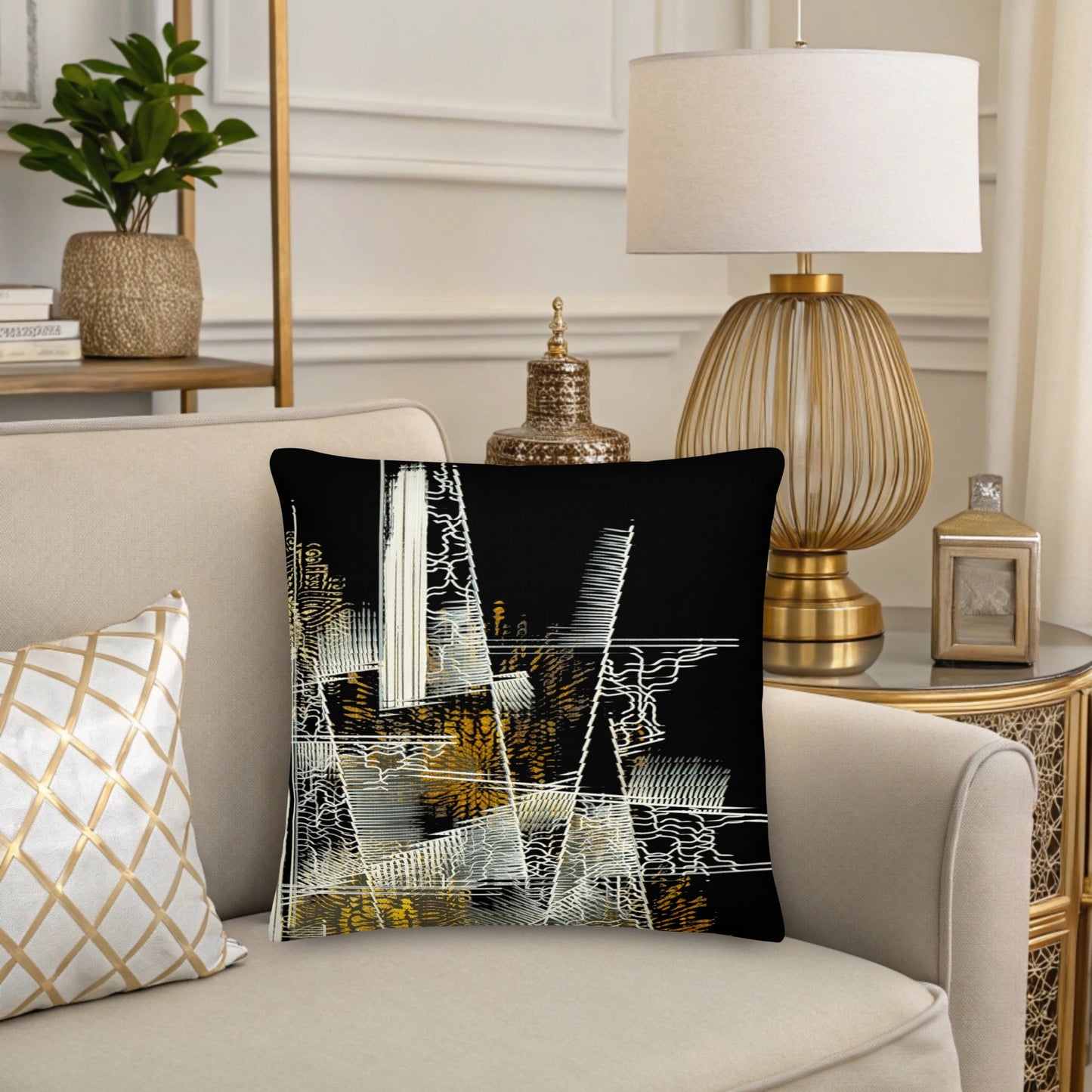 black square pillow for cozy modern home 45х45. throw and pillow