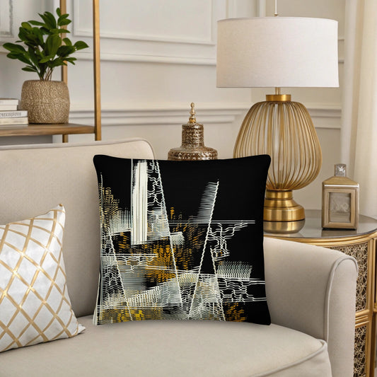 black square pillow for cozy modern home 45х45. throw and pillow