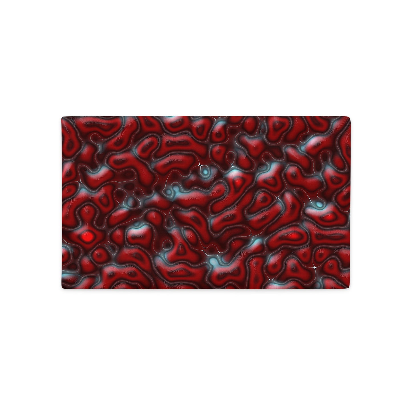Red abstract cushon cover. Scandinavian boho modern home. decorative bedroom pillows
