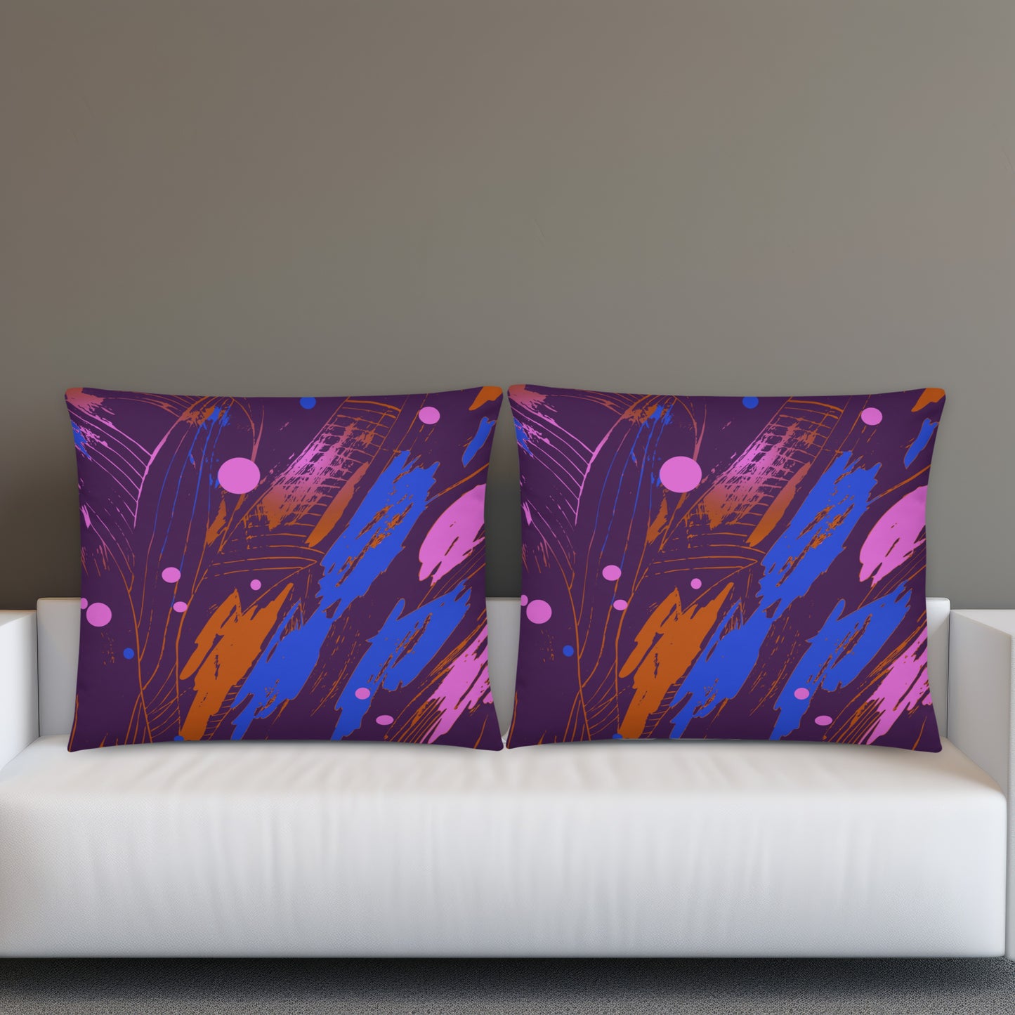 Accent Purple Abstract Pillow Case "Wind of change"